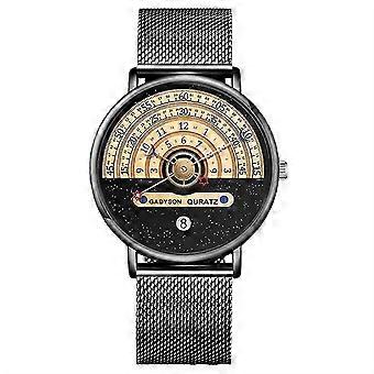 Stainless Steel Quartz Wristwatch with Auto Date Function for Men - Fashionable Gift Choice
