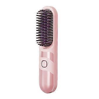 Brosse lissante multifonction rechargeable par USB, batterie 3600 mAh, idéale pour les voyages, coiffage efficace, violette