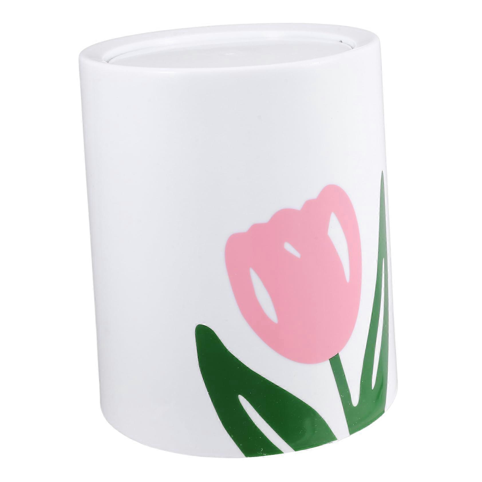 Swing Lid Trash Can 8L Garbage Bin for Kitchen Bathroom Dorm Compact MultiRoom Use