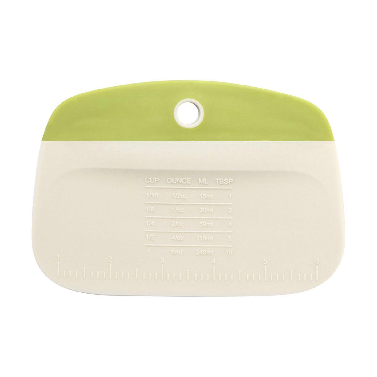 Dough Scraper and Bench Scraper for Baking, Flexible FoodSafe Bread Cake Cutter, Durable Green