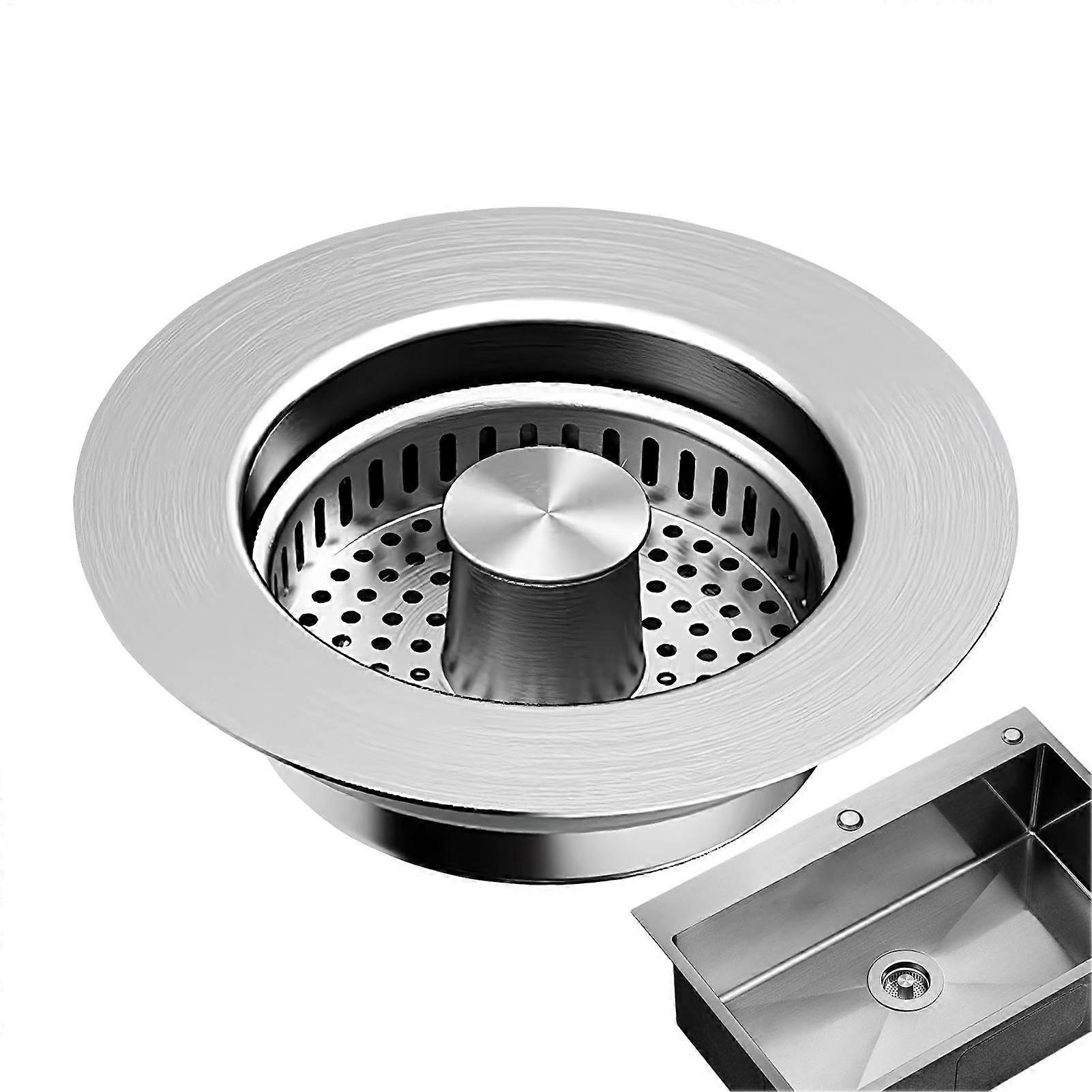 Sink Strainer Stainless Steel AntiClogging Kitchen and Bathroom Drain Filter RustProof Easy Clean