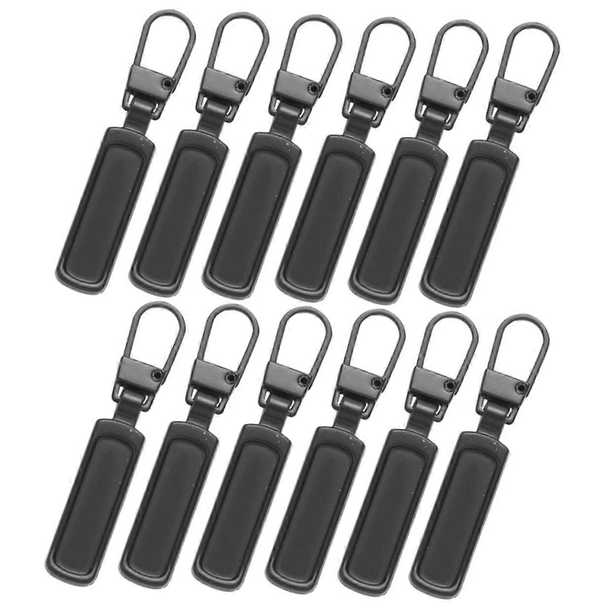 Zipper Pull Replacement Kit 12pcs Durable Alloy Tabs for Jackets Coats Bags Quick Easy