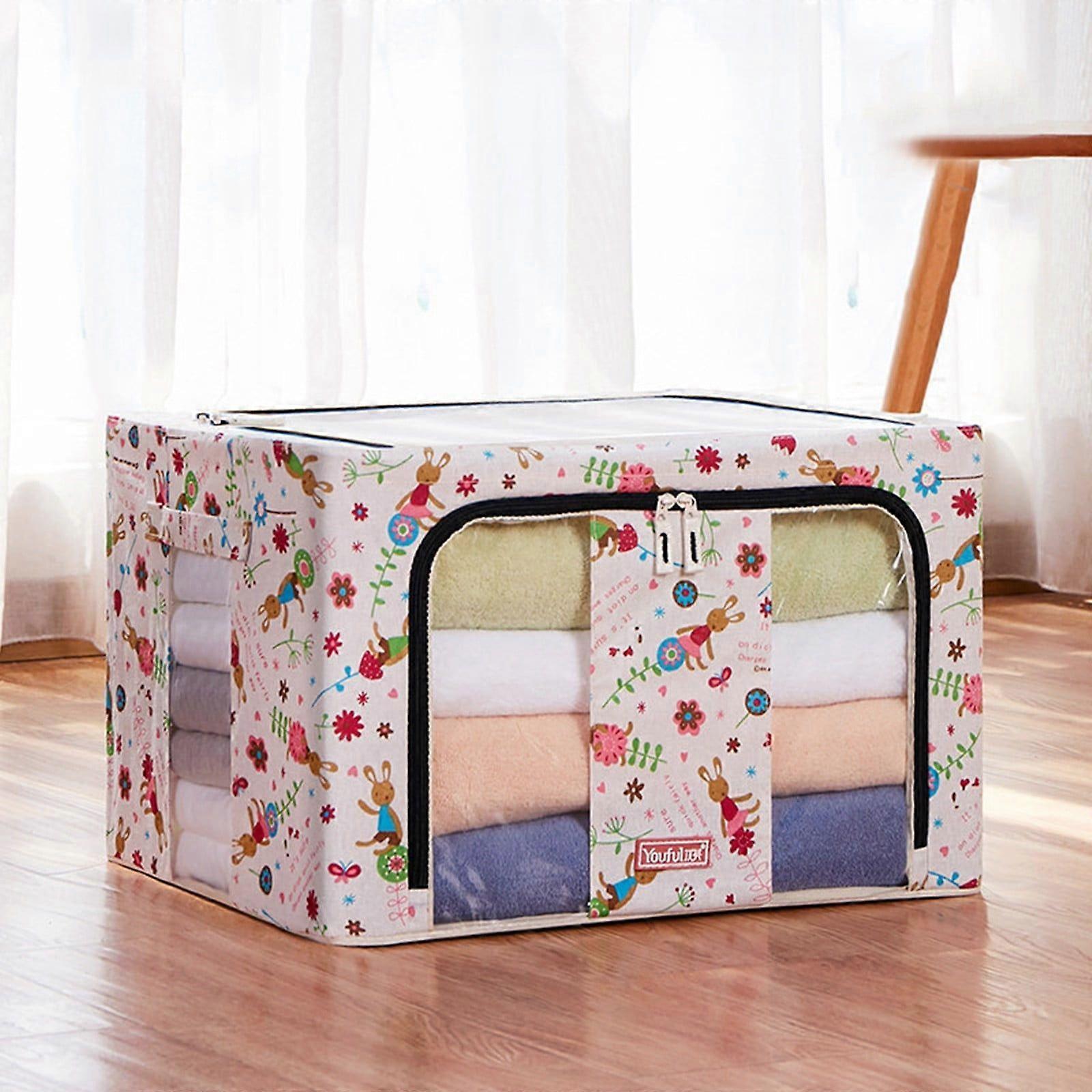 foldable storage box large-capacity rectangular organization linen fabric a