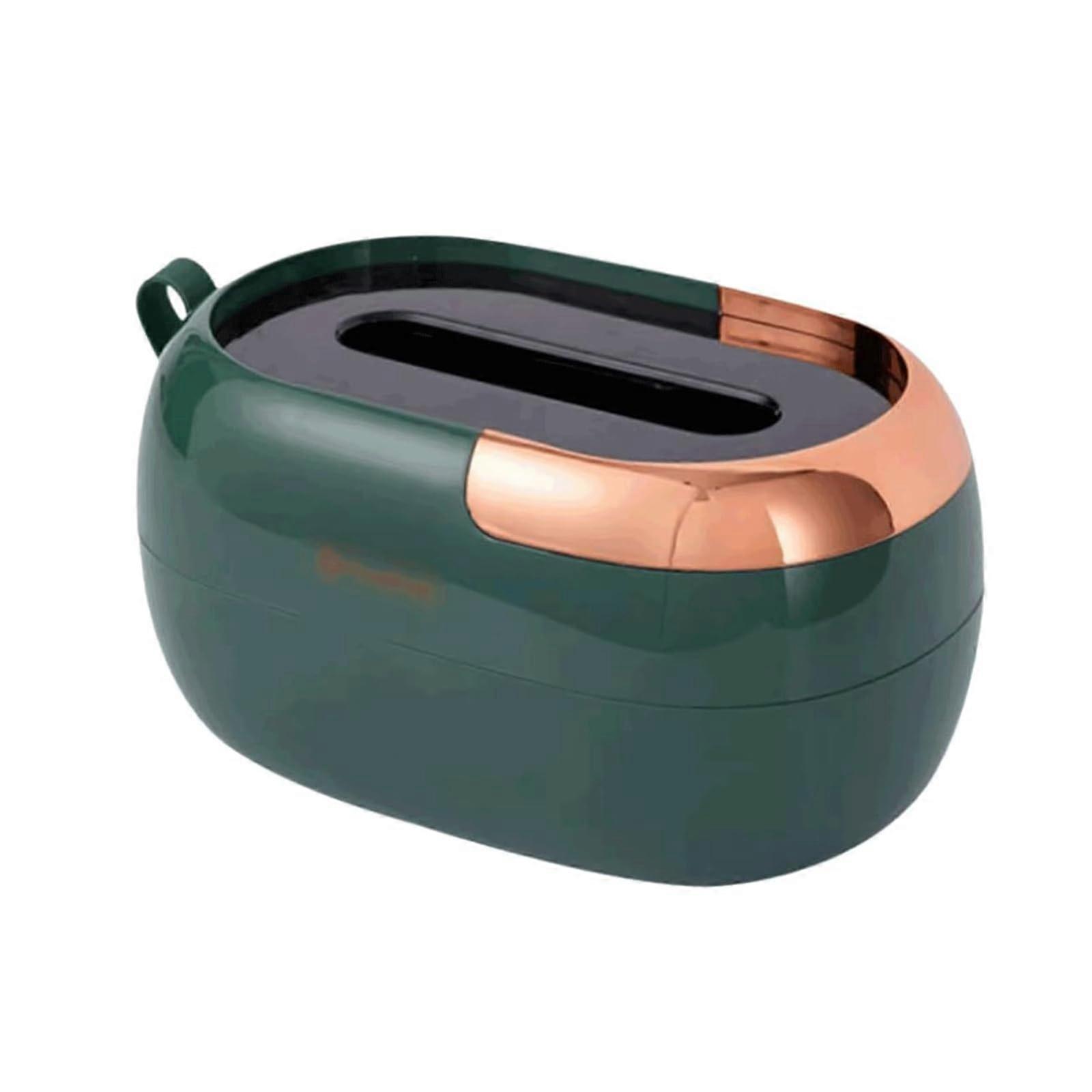 Tissue Box Cover Wall Mounted Dispenser with Transparent Lid Handle and Large Capacity