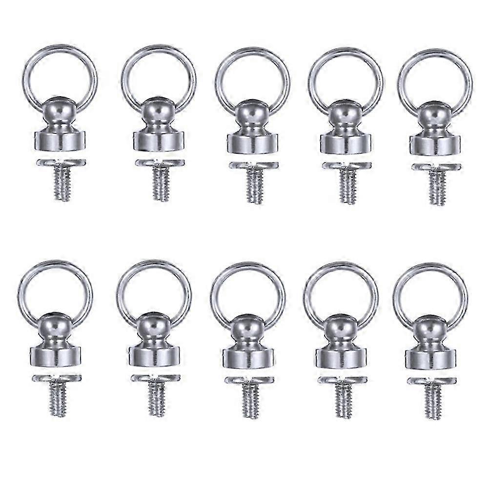 Brass Rivet Studs Screw Back for Leathercraft 10Pcs Silver Round Head