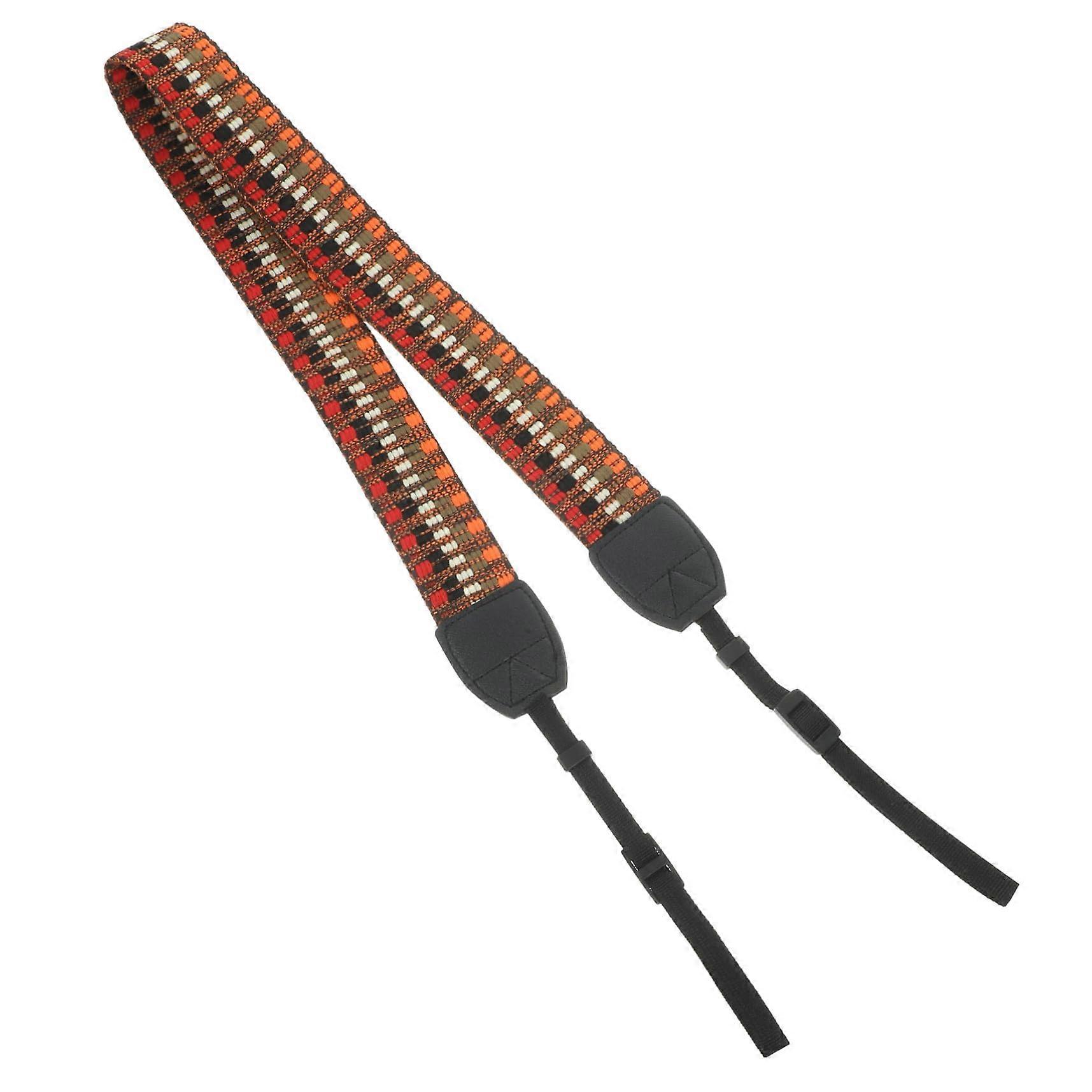 Vintage Leather Camera Shoulder Strap with Ergonomic Padding Adjustable AntiSlip Design for DSLR