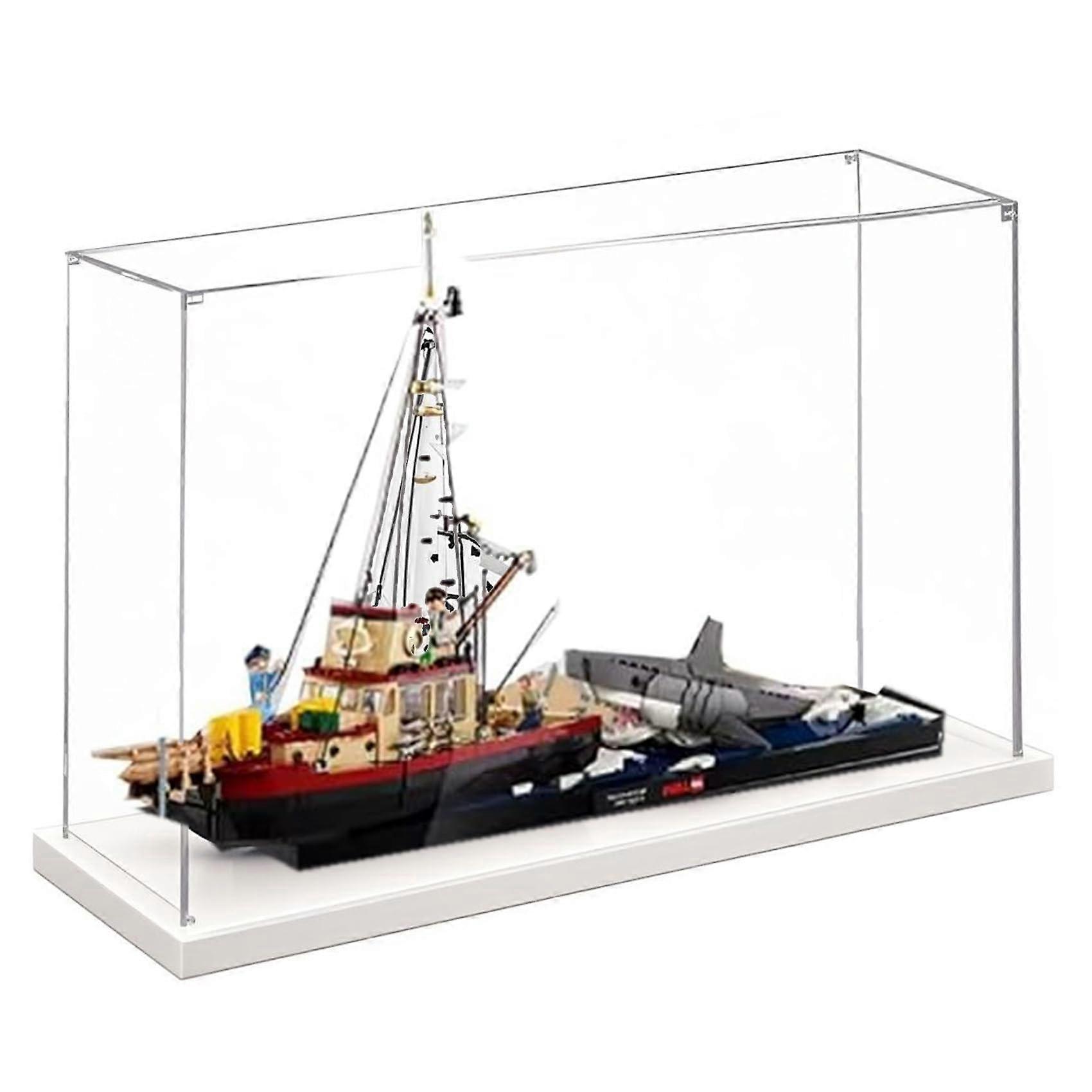 Acrylic Display Case for  21350 Shark and  Models, Dustproof Clear 3mm Thick Box