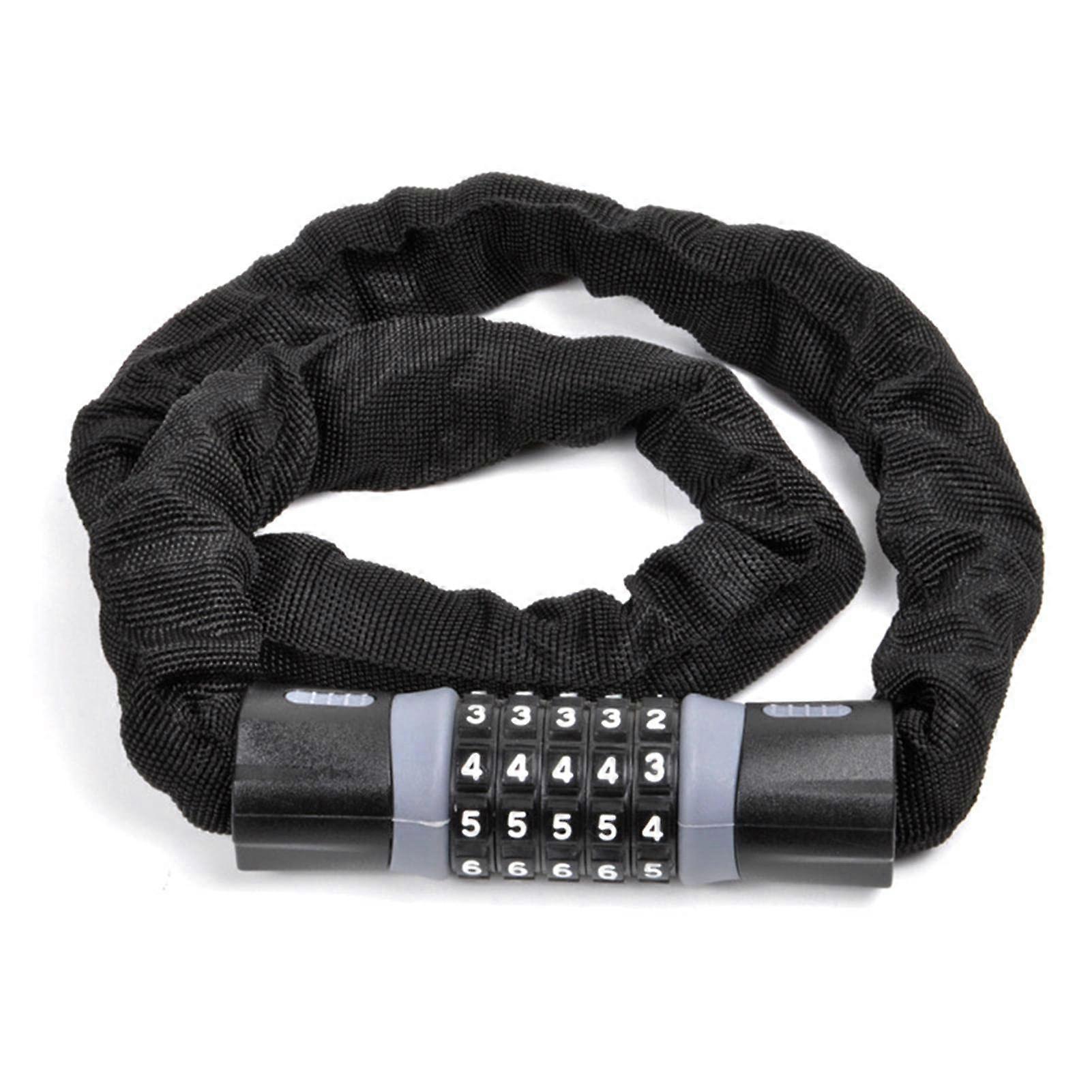 Heavy Duty 5Digit Combination Bike Lock, 120cm Steel Cable Bicycle Lock for  Security and AntiTheft