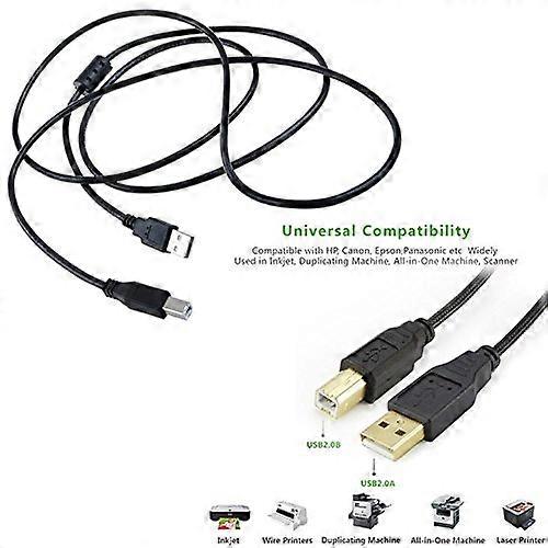 USB 2.0 Data Sync Cable 6ft for ddrum DD1 and Kat KT1 Electronic Drum Set Reliable Transfer