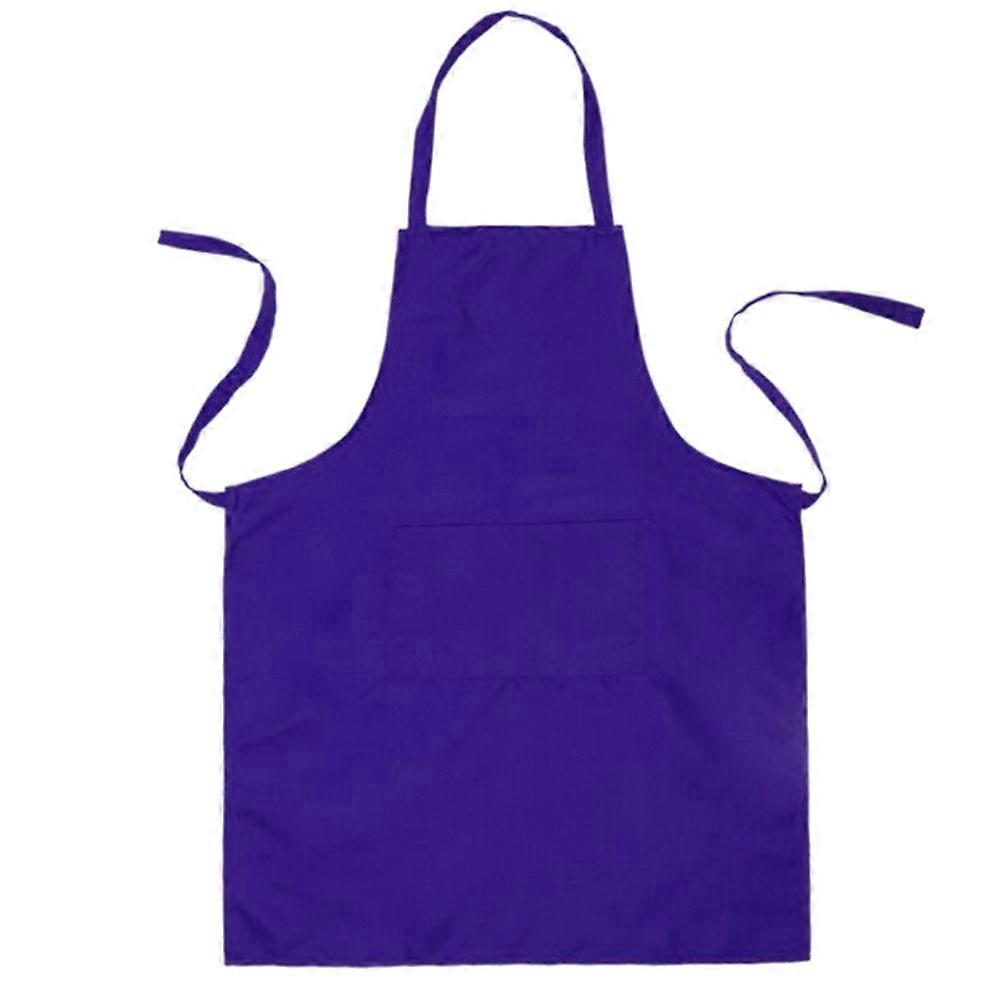 Bib Chef Apron Waterproof for Kitchen Use with Pocket Blue Color