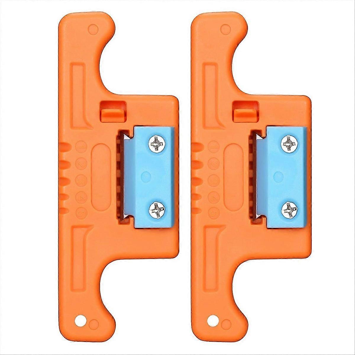 Fiber Optic Stripper 1.9-3.0Mm,Loose Buffer Longitudinal Orange 2Pcs