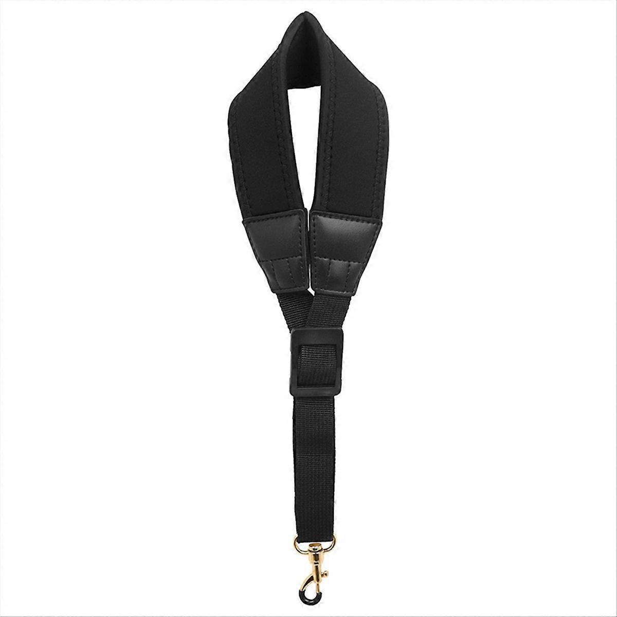 Saxophone Strap Adjustable Single Shoulder Neck Strap, Black
