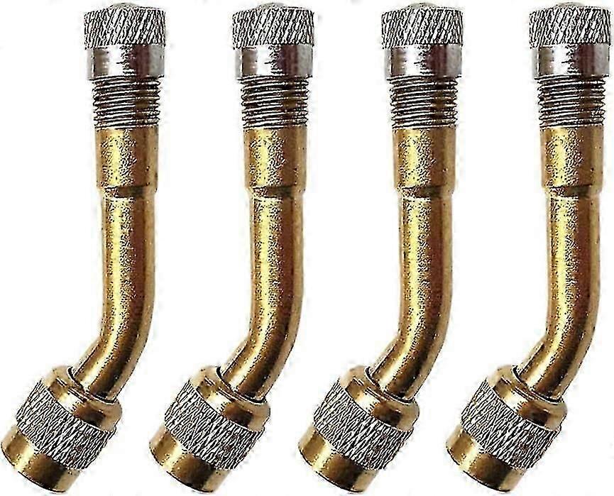 4Pcs Professional Tire Valve Extension Adapter, 135 Degree Tire Valve Stem Extension, Tire Valve Elbow Extender, compatible Car Truck Motorcycle Bike 