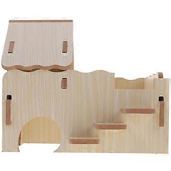 Hamsterhaus aus Holz, Meerschweinchenspielzeug zum Training, 3-teiliges Set