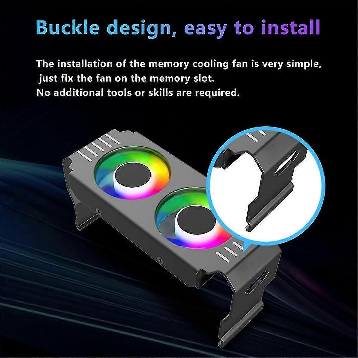 Memory Module Cooling ARGB Light Memory Cooling Cooler Radiator B