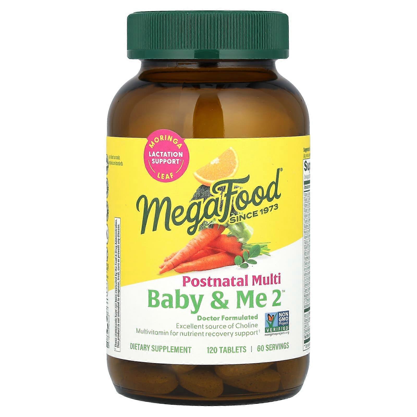 MegaFood, Baby & Me 2, Postnatal Multi, 120 Tablets