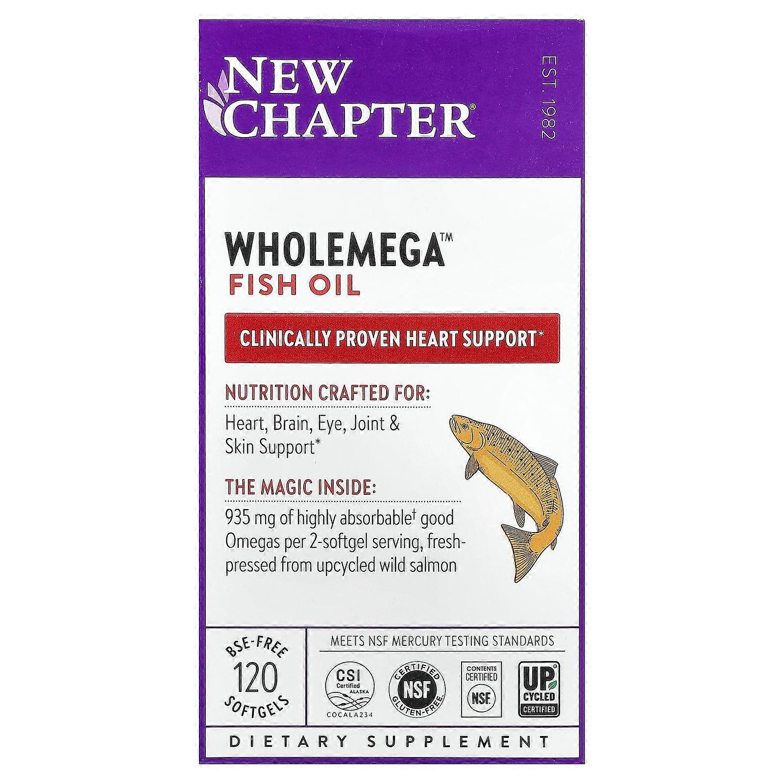 New Chapter, Wholemega Fish Oil, 120 Softgels
