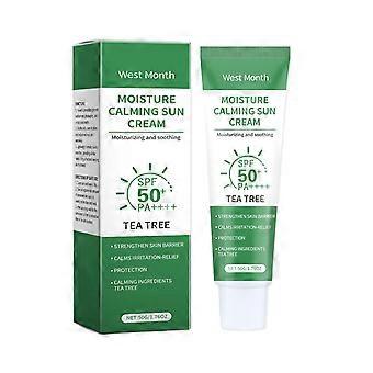 West Month Tea Tree Refreshing Protective Cream Outdoor Body Skin Care Fuktighetsgivende og beroligende ansiktskrem