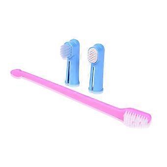 Pet Toothbrush Dual Headed Finger Brushes for Dental Hygiene 2Pcs