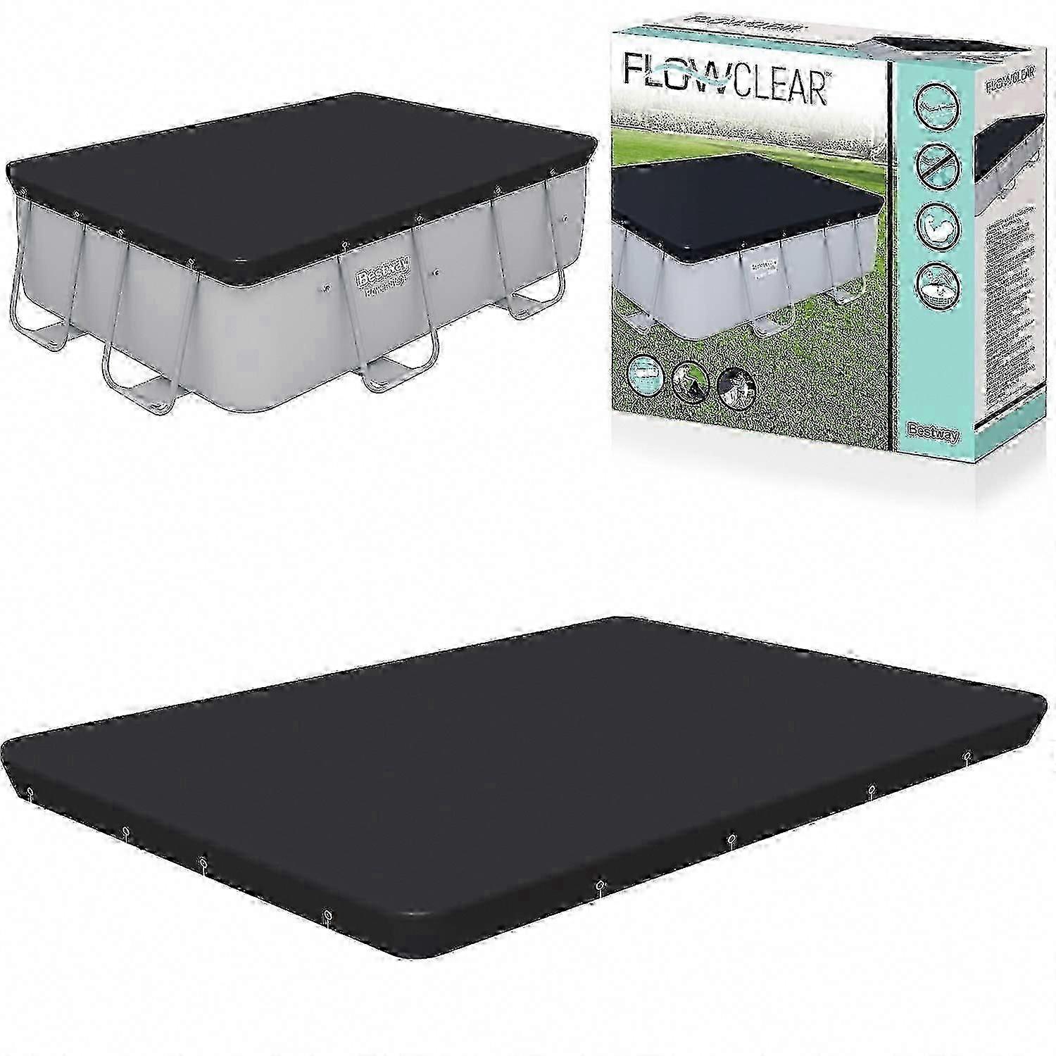 Cubierta rectangular Bestway de 282 x 196 cm para piscinas elevadas 58442c