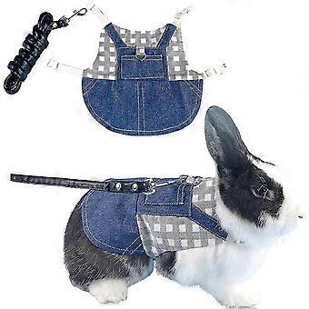 Rabbit Harness with Leash Adjustable Strap for Small Pets Ferrets Hamsters