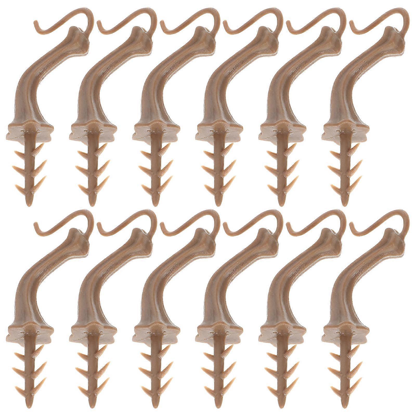 Pumpkin Handle Light Brown Plastic Pumpkin Stems for Craft 40Pcs