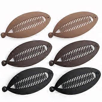 Conjunto de 6 Presilhas de Cabelo em Formato de Banana, Presilhas de Cabelo em Formato de Banana para Cabelos Grossos, Finos e Cacheados, Estilo Vintage