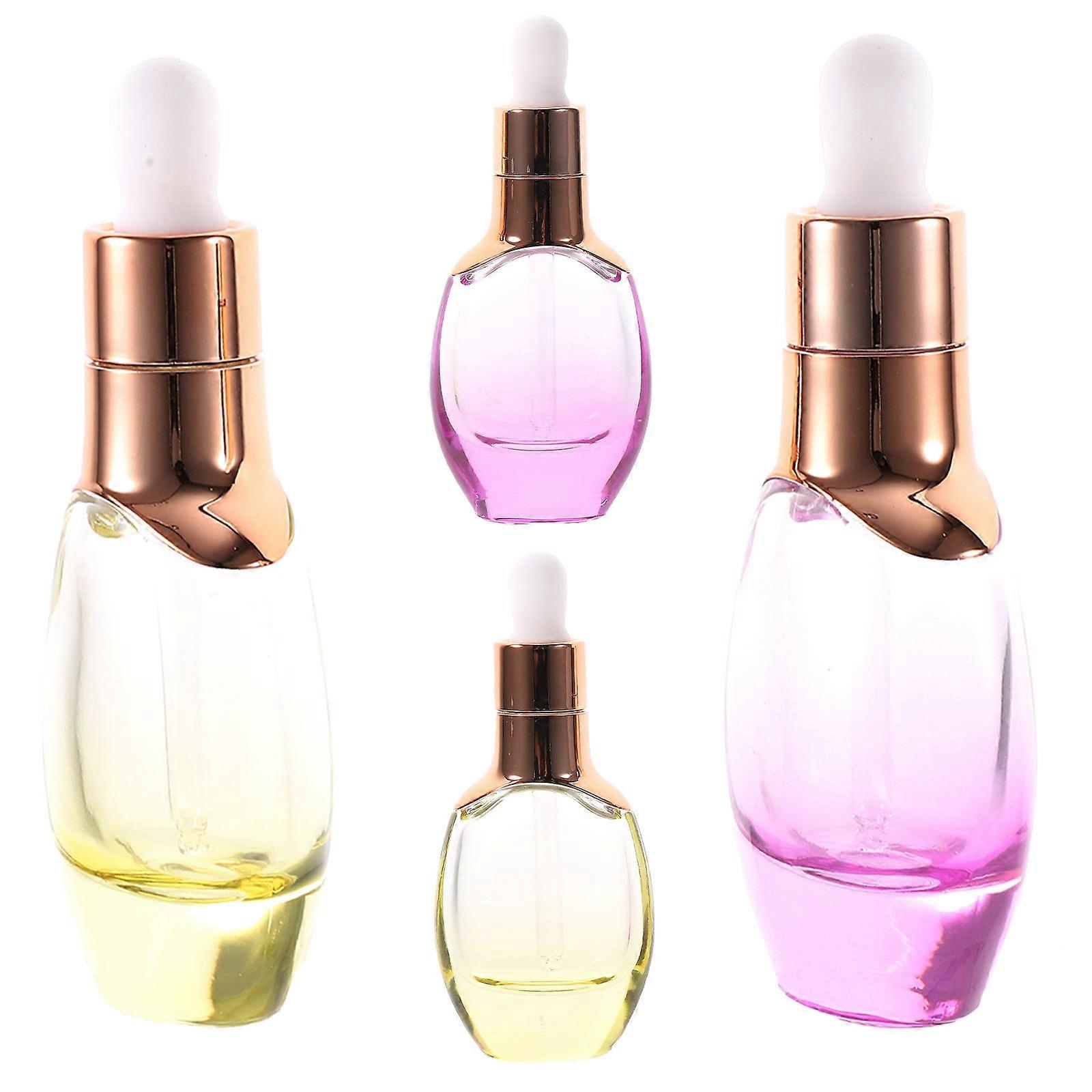 Glass Dropper Bottle Portable for Storage 4Pcs Oil Multi-Function Bottles