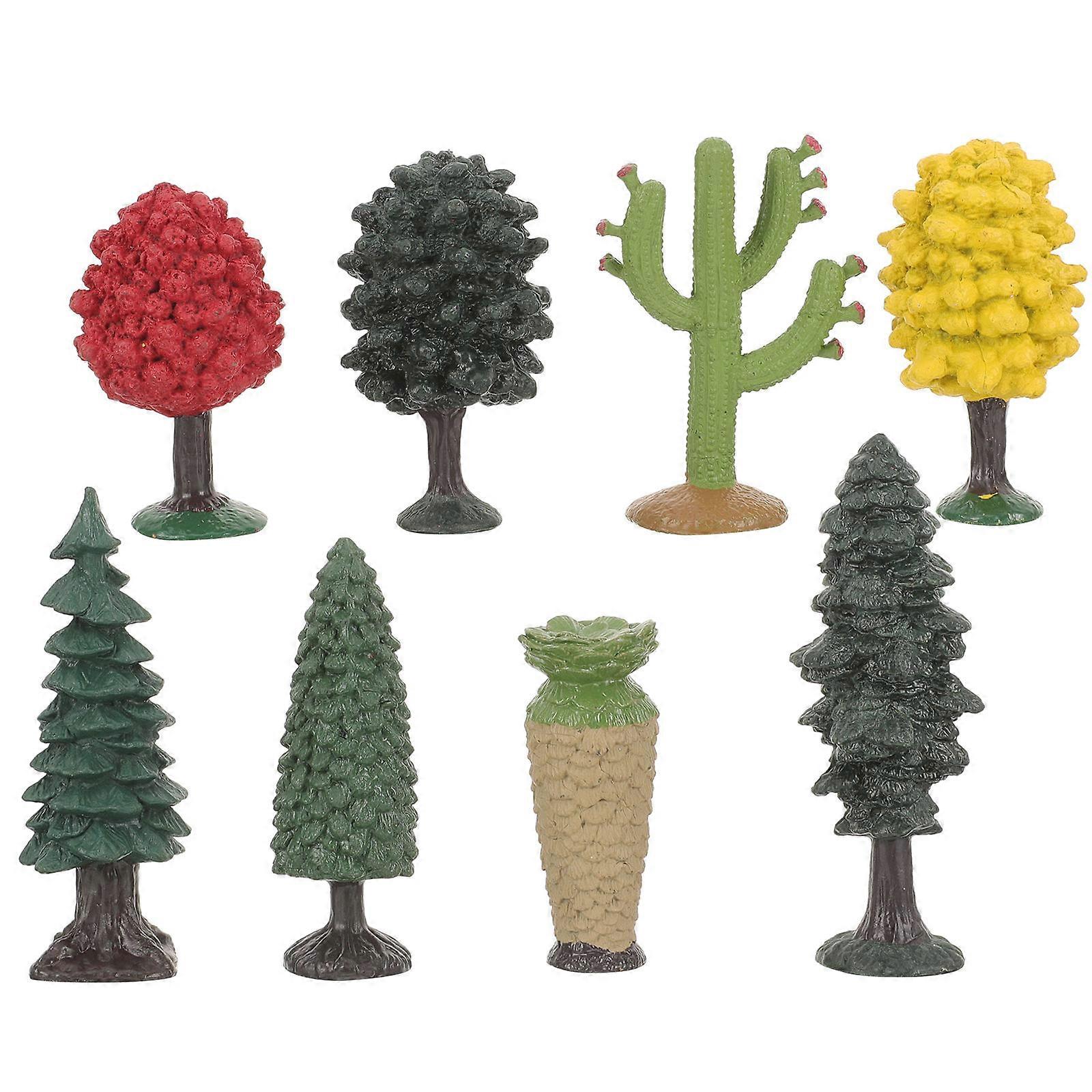 Mini Tree Simulation Tree Prop for Decoration 1Set Plastic Assorted Color