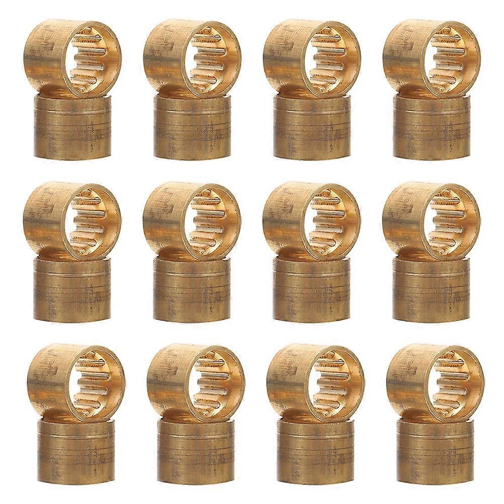 Golden Copper Snooker Cue Ferrules Set for Precision Control 25Pcs