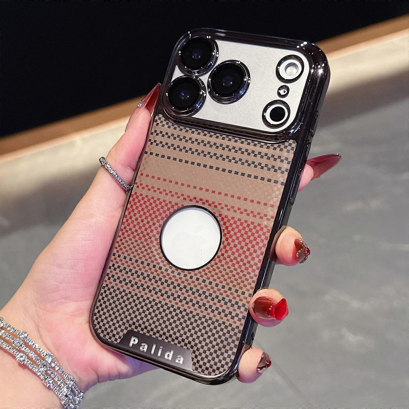 Palida Electroplated Kevlar Texture Shockproof Phone Case