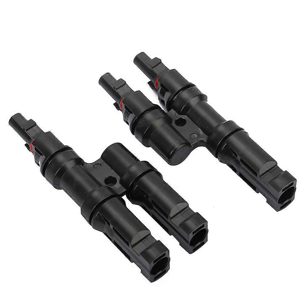 1 Pair T Type Branch Solar Panel Adapter 2 in 1 Parallel Connector Cable Splitter