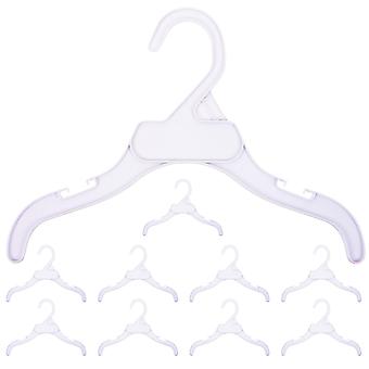 Cabides para roupas de animais de estimação, cabides antiderrapantes para roupas de cachorro, pacote com 10 unidades, brancos.
