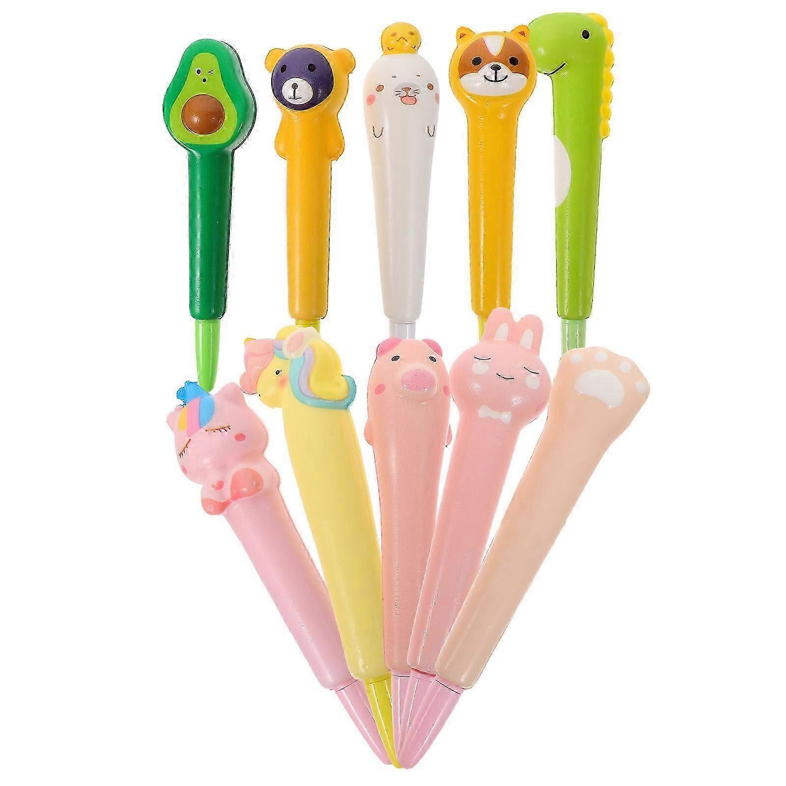 Gel Pen Decompression Multi-Function Writing Pen for Students 10Pcs