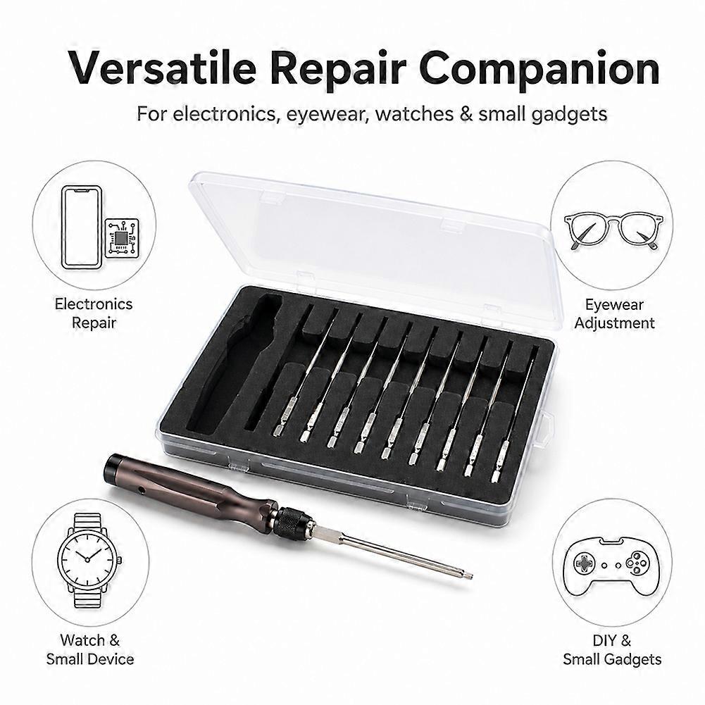 Precision Screwdriver Set Screw Driver Se Hexagonal Flat Head Magnetic Screwdriver Head for PC Camera Glasses 3D Printer