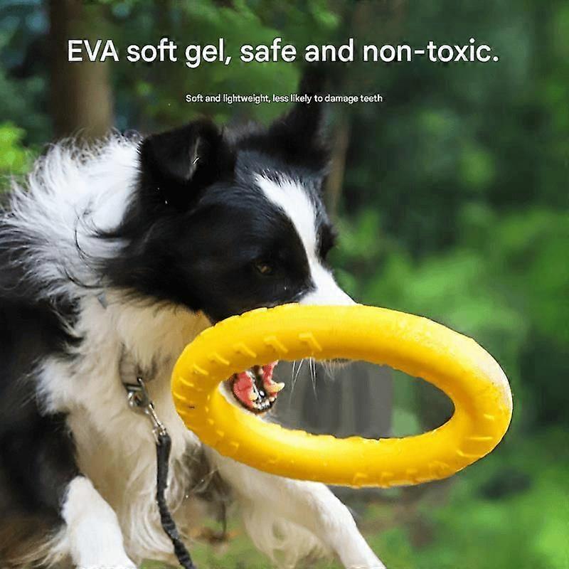 Interactive Dog Tug Ring Toy, Durable Floating EVA Fetch Ring for Dogs