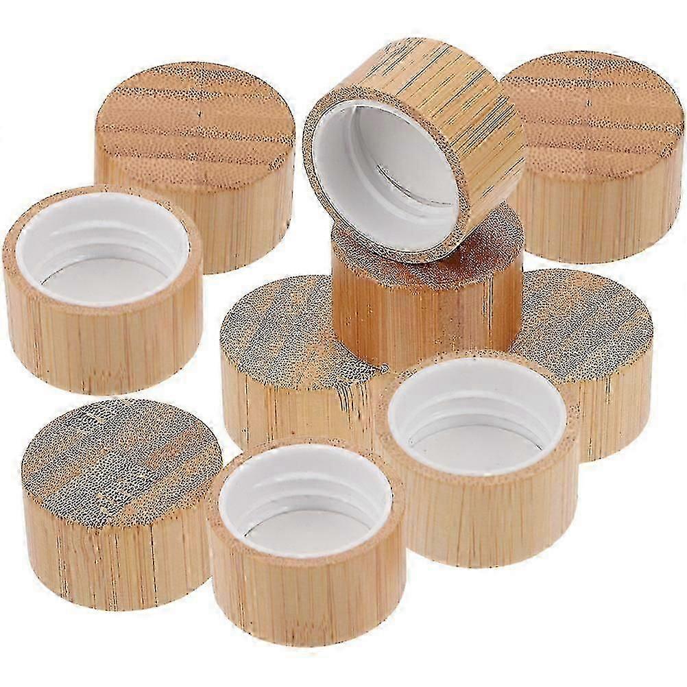 Flaskkorkar i bambu för 10 st roll-on-flaskor med oljedispenser
