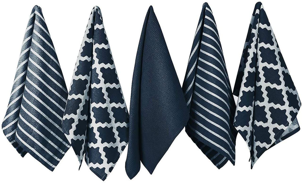 Penguin Home® 100% Cotton Premium Quality Extra Large Tea Towel Sets - Pack of 5