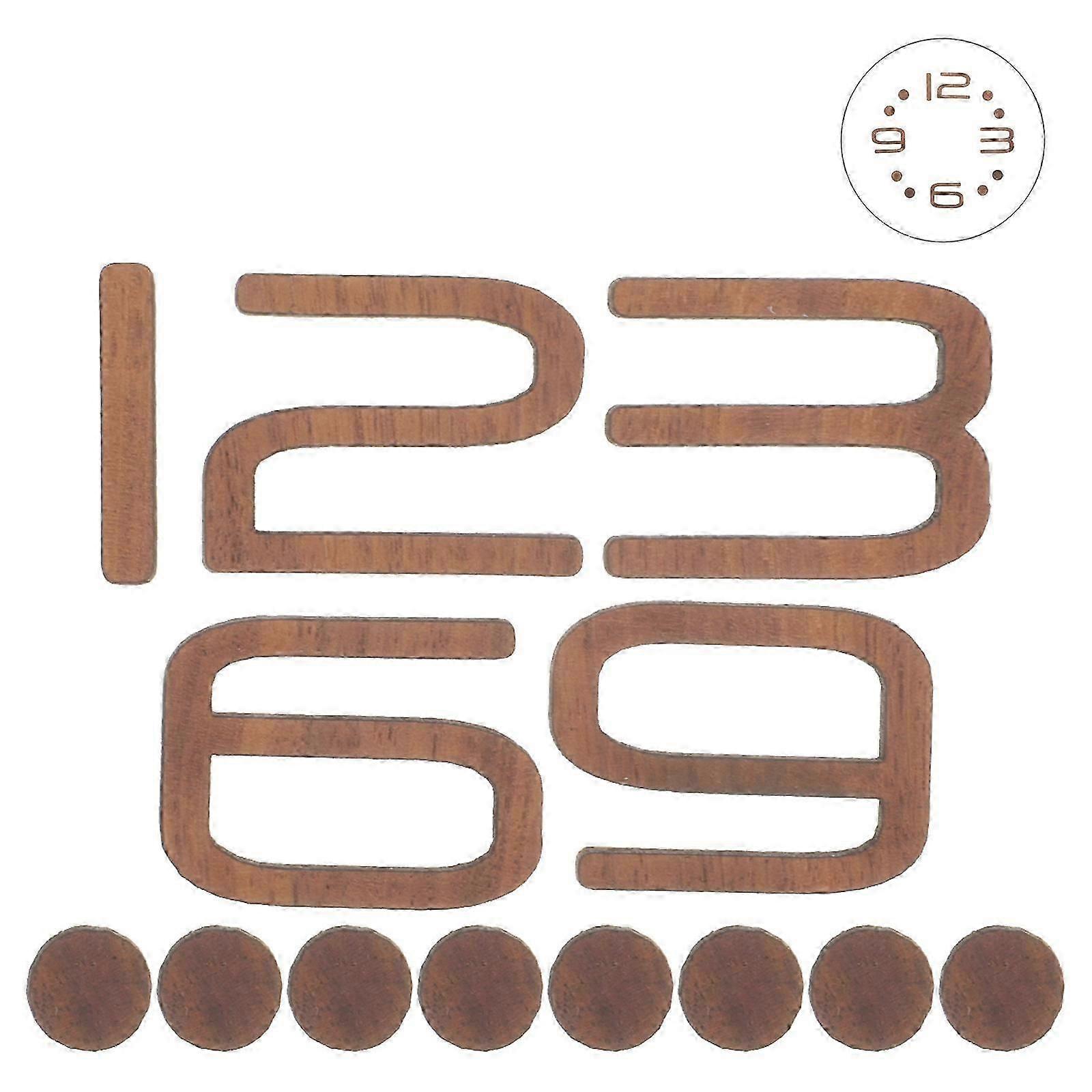 Wood Clock Numerals Kit, DIY Wall Clock Replacement, 1 Set