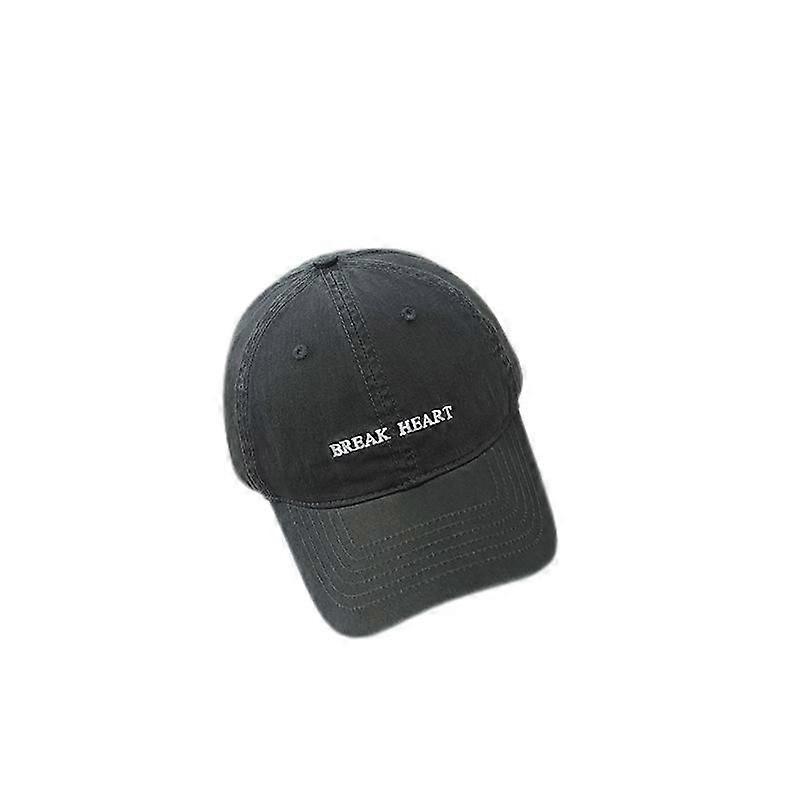 Letter Baseball Hat, Casual Versatile Soft Top CapGrey