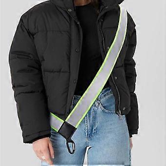 Reflective crossbody strap with carabiner and thickened double-sided reflective sash for cycling, night running, and outings. Reflective vest with str