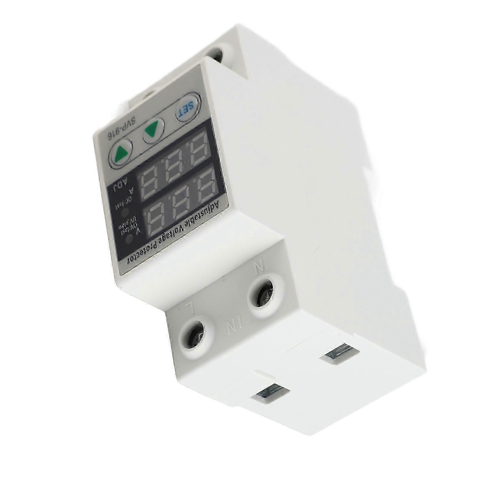 Single-phase adjustable intelligent current protector against overvoltage and undervoltage 230 VAC (63 A)