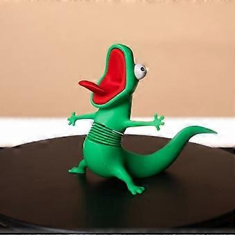 Spring Powered Lizard Figurine, Cute Shaking Decoration for Relaxation & Fun