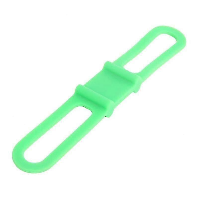 Green Silicone Elastic Strap flashlight Clip For Bicycle