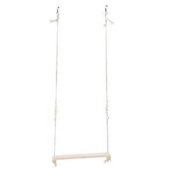 Pet Chicken Large Parrot Pinevood Swing Stand Bar Safety Toy Chewing Biting Playing