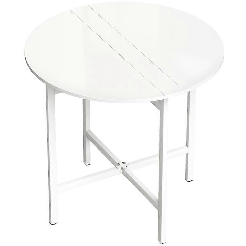 Round Folding Table with Steel Frame and Smooth Surface