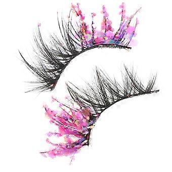 2pcs Falsche Wimpern Performance Lashes Leuchtende Wimpern Dekorative Wimpern