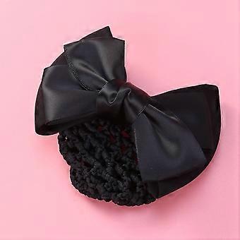 Elastico Panino Arco Copricapo Capelli Snood Rete Mesh Clip per Lady Donna Danza Ufficio (Nero)