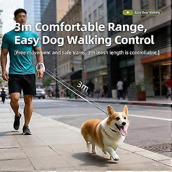 Retractable Pet Leash with Adjustable Wrist Strap for Small Dogs and Cats, Durable Nylon Cord, Lightweight Design