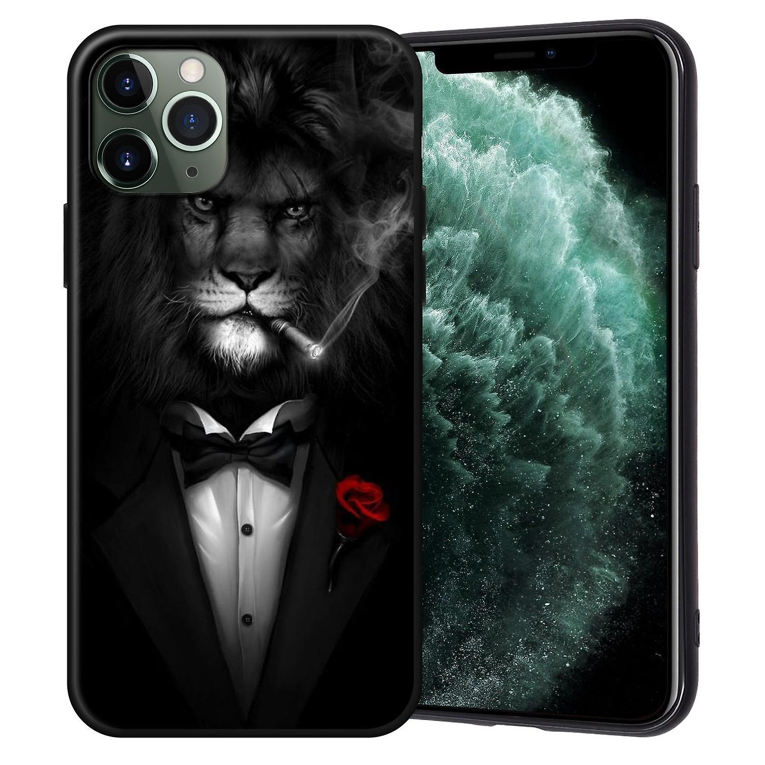 Samsung S22, Plus & Ultra shell lion in tuxedo smoking cigarette